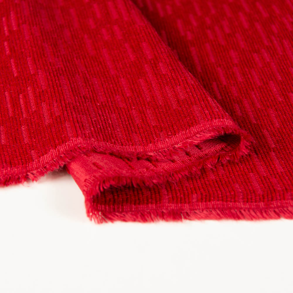 Permanent Fireproof Jacquard Fabric in Red for Home Textile, 150cm Width, 100% Polyester