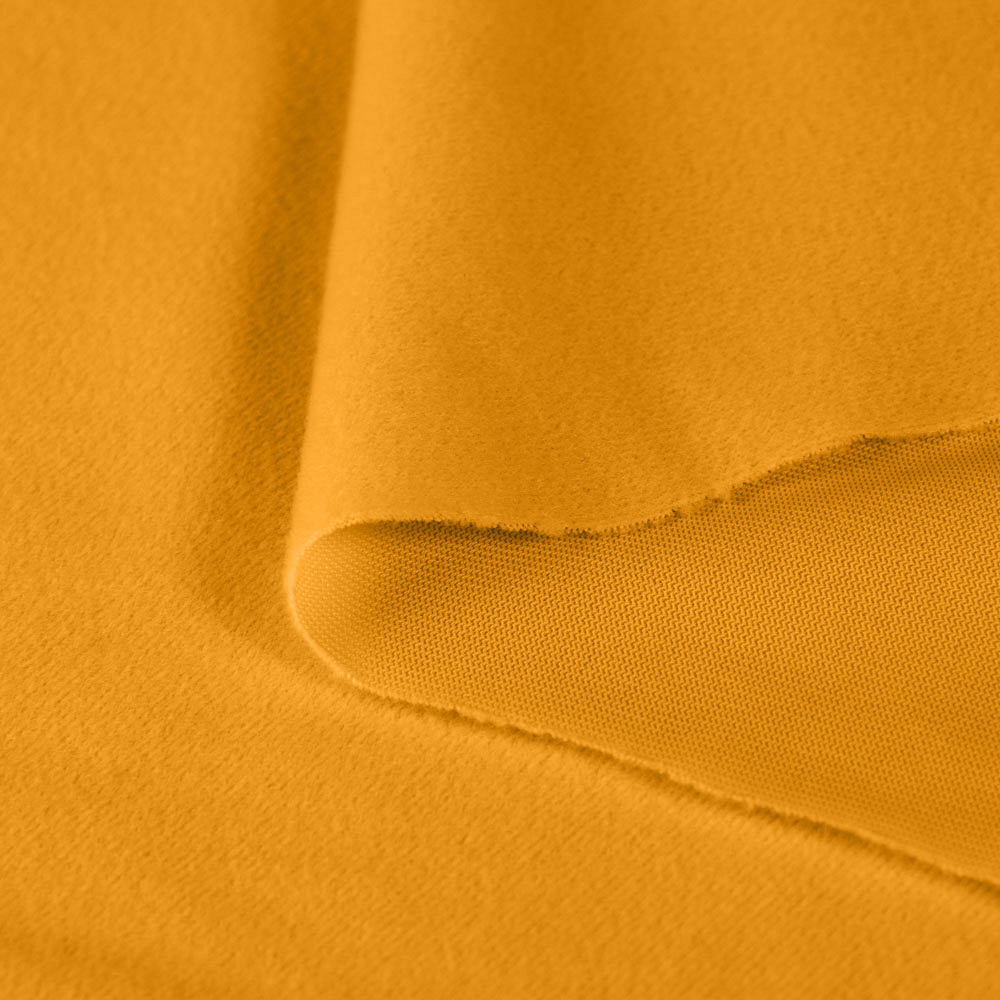 Flame Retardant Loop Fleece Fabric Velvet Fabric in Orange, 100% Polyester, BS5867 TYPE C, BS7175 SOUCE 7