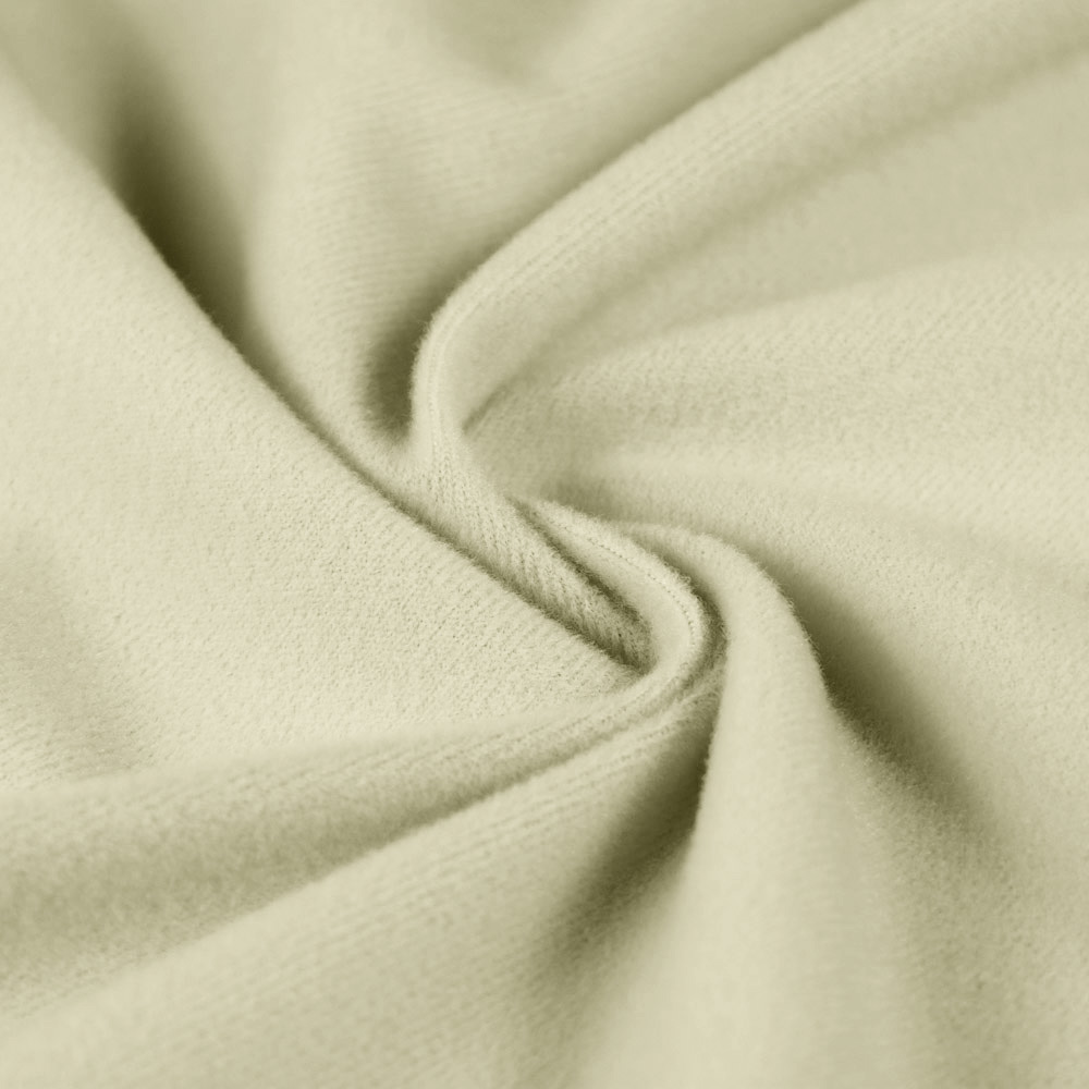Inherent Flame Resistant  Loop Fleece Fabric Velvet Fabric in Beige, Polyester, CA117, CFR 1615, CA TITLE 19