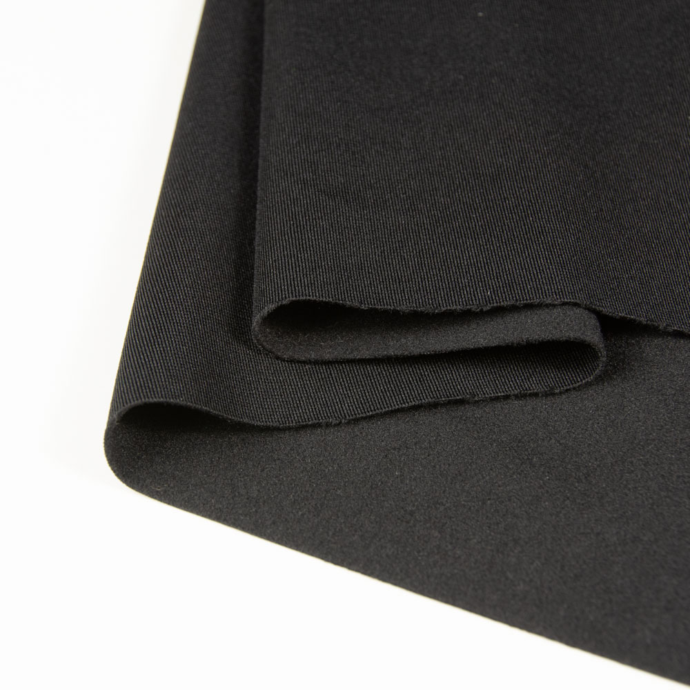 Permanent Flame Retardant Warp Knitted Velvet Flannelette Fabric in Black 100% Polyester, JIS L 1091