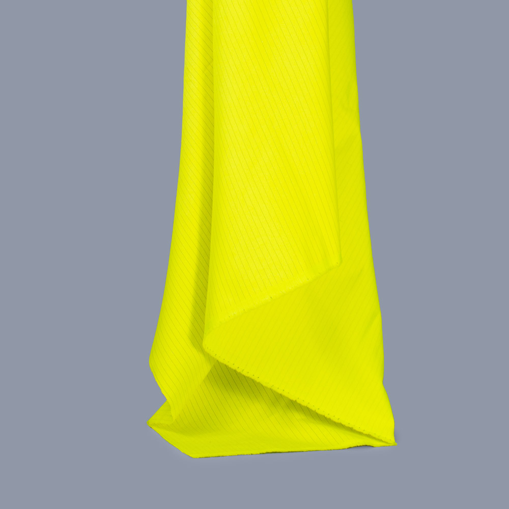 Yellow Hi-vis Fluorescent Flame Retardant Anti-Static Fabric for Safety Clothing, EN ISO11612