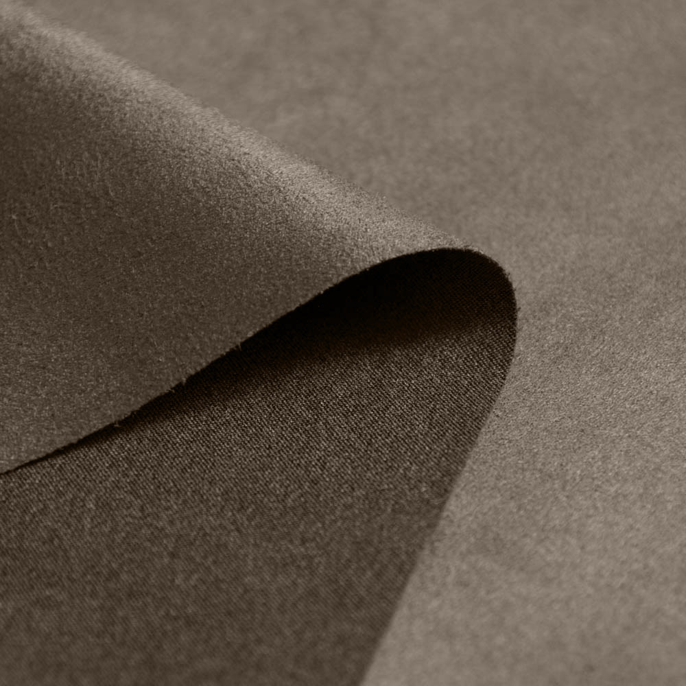 Fire Retardant Suede Fabric Upholstery Fabric in Brown for Handbags, Accessories, NFPA 701.
