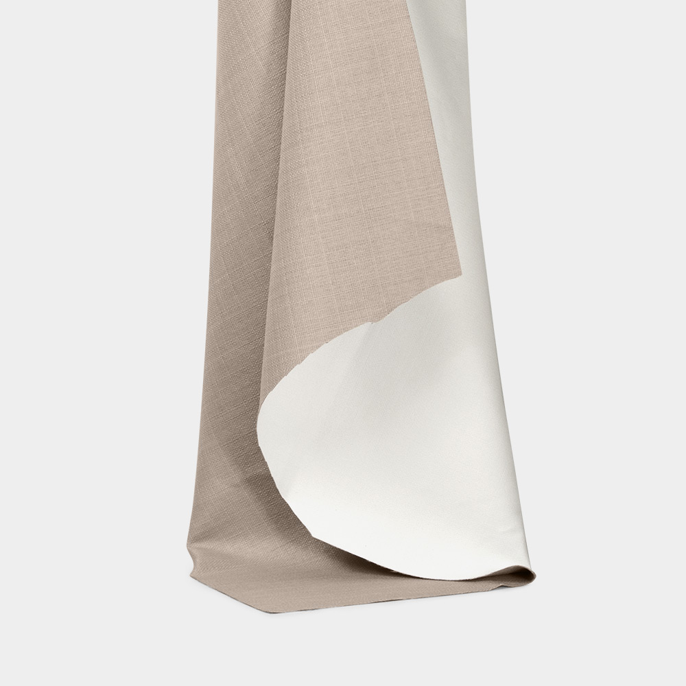 Linen Coated Blackout Fabric Fire Retardant Fabric for Curtains, Soft Drape, 100% Polyester, NFPA 701 Compliant