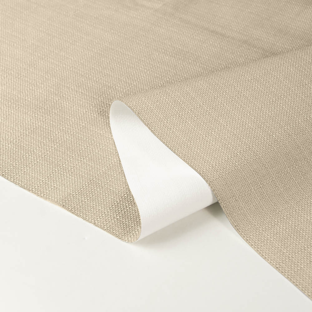 Permanent Flame Retardant Linen Coated Polyester Fabric for Curtains, soft drape, NF-P92-503-M1 compliant