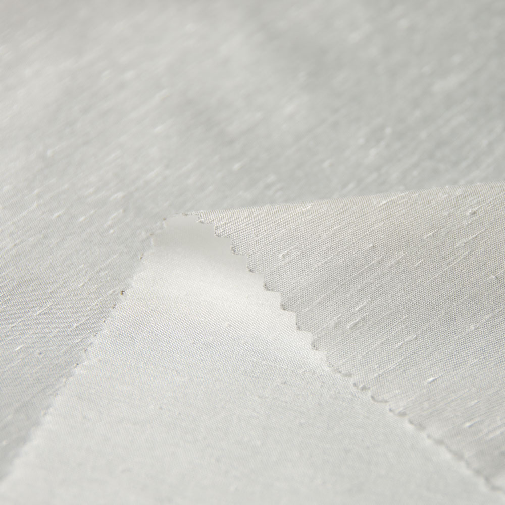 White Flame Retardant Slubbed Fabric for Curtains, NFPA 701