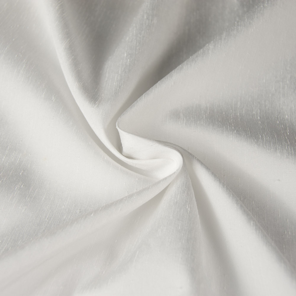 White Flame Retardant Slubbed Fabric for Curtains, NFPA 701