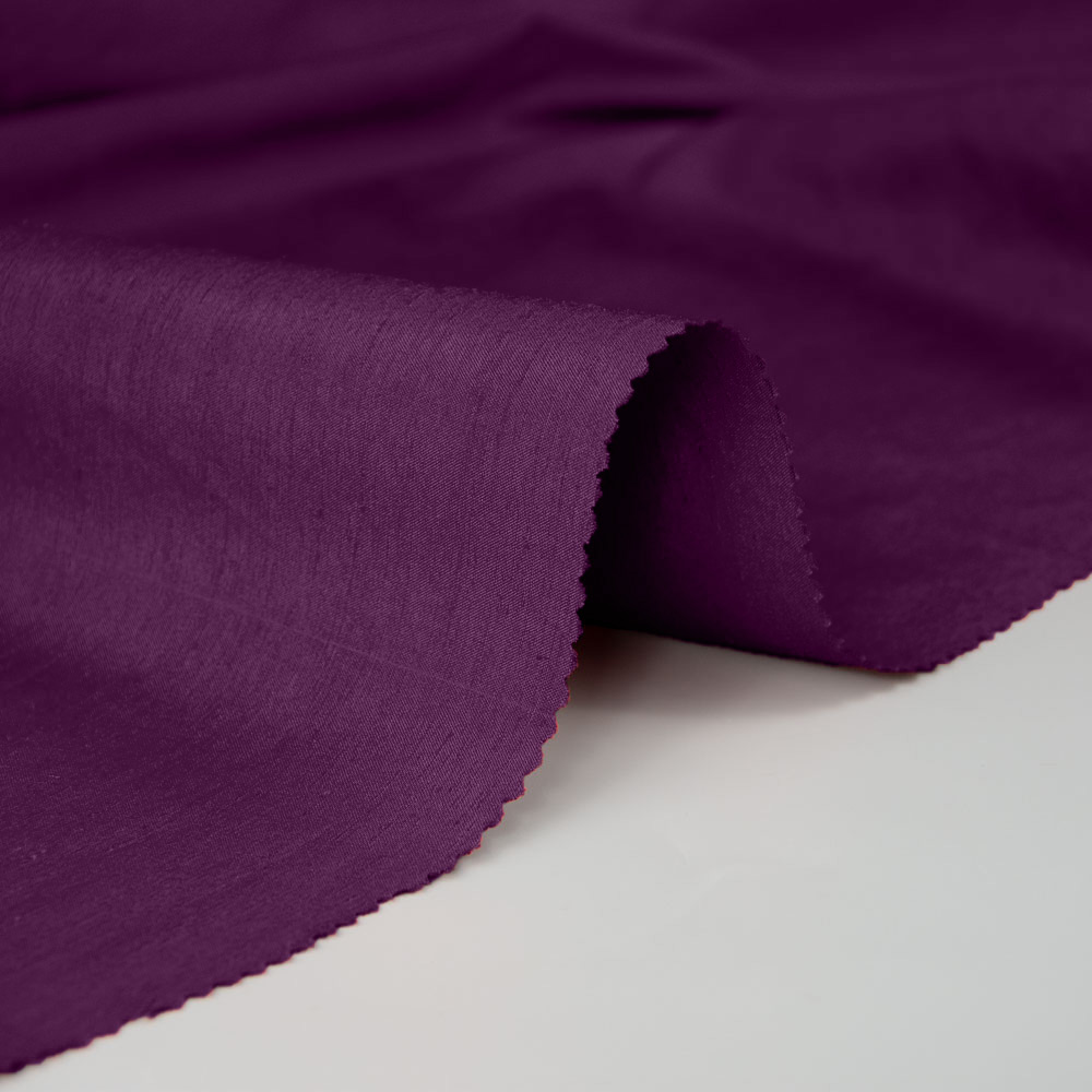 Purple Inherent Fire Resistant Slubbed Fabric for Curtains, NFPA 701
