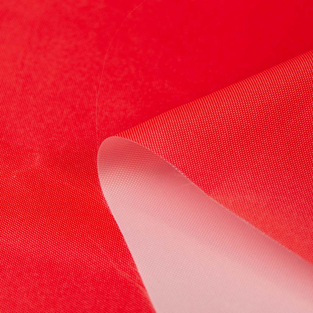 Red Inherent Fire Retardant Coated Waterproof Fabric meets BS5867 and NFPA701 Standards