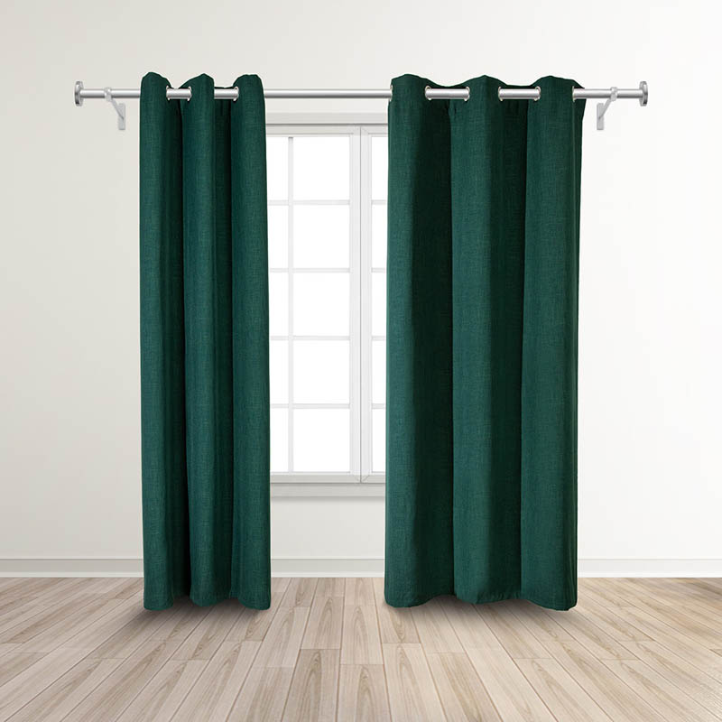 SeaGreen Permanent Flame Retardant Blackout Curtains Drape for Bedroom, 6 Silver Grommet