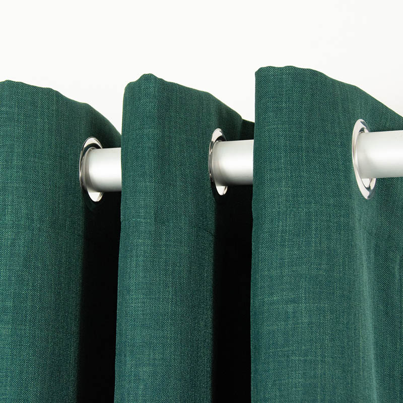 SeaGreen Permanent Flame Retardant Blackout Curtains Drape for Bedroom, 6 Silver Grommet