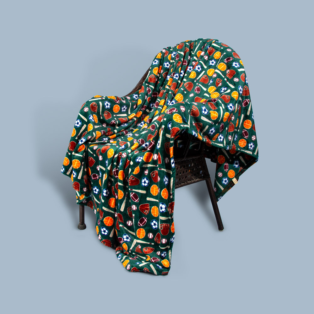 Begoodtex Flame Inhibitor Printed Blanket, Soft and Cozy for Bedroom, Living Room