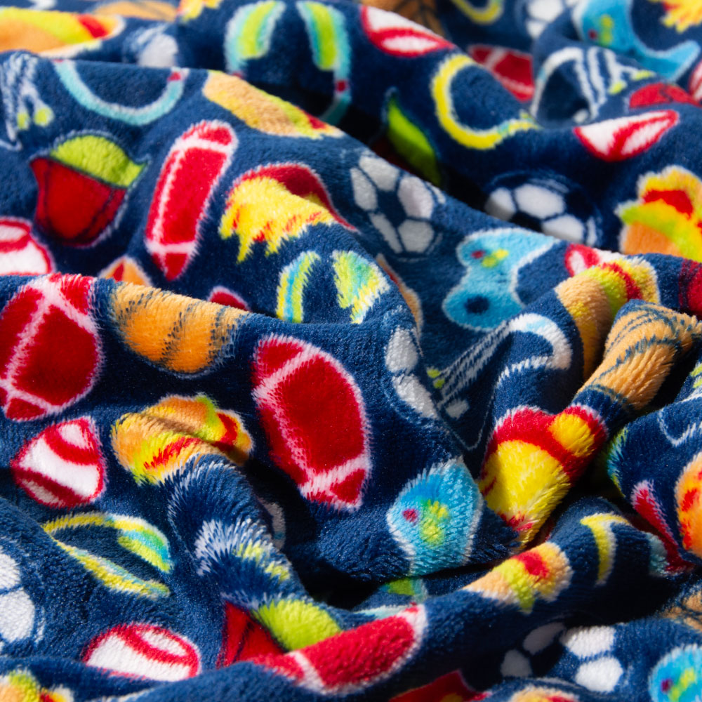 Begoodtex Flame Retardant Printed Blanket, Soft and Warm Plush for Bedroom, Living Room
