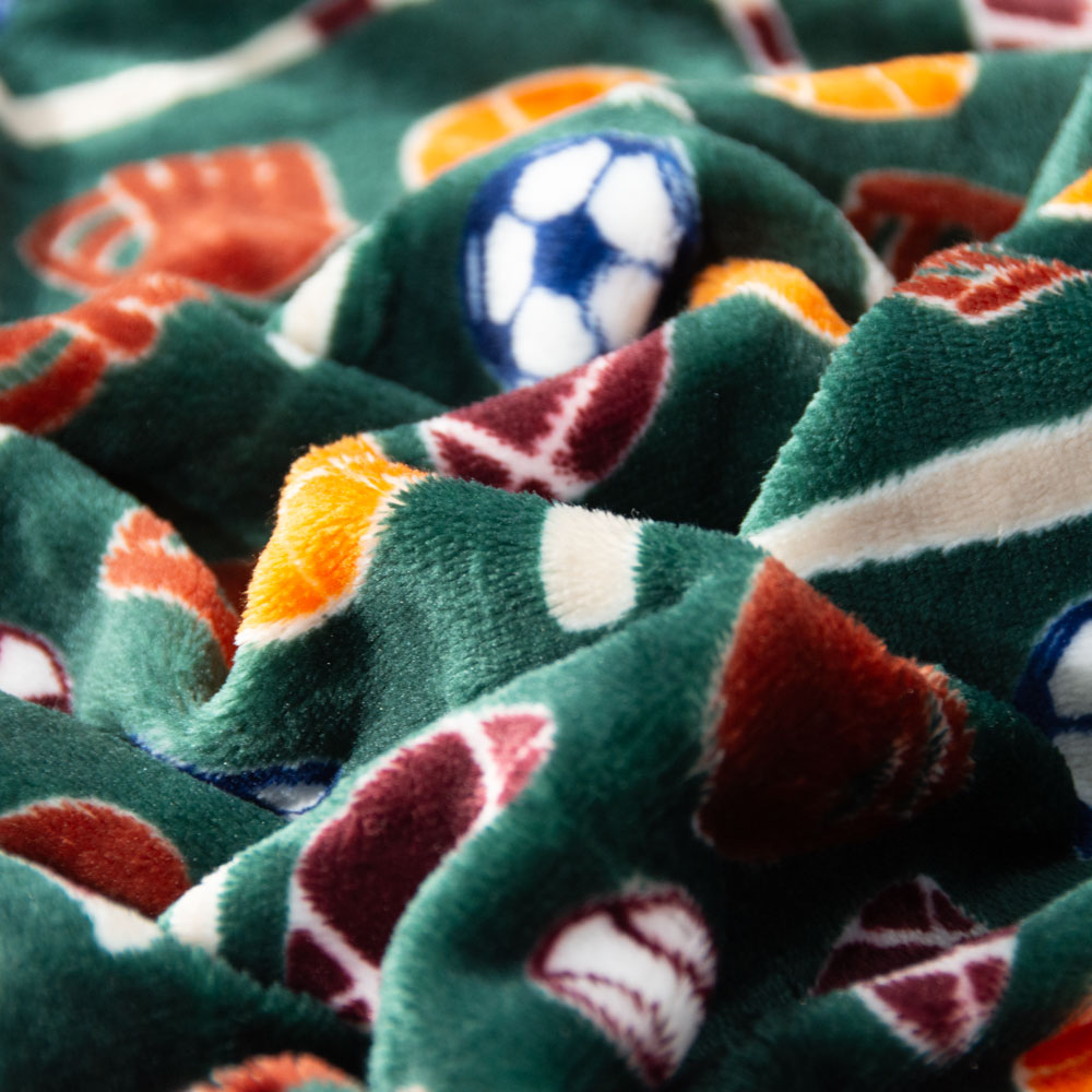Begoodtex Flame Retardant Printed Blanket, Soft and Warm Plush for Bedroom, Living Room