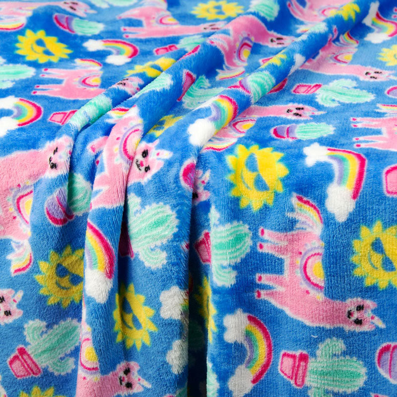 Begoodtex Flame Retardant Printed Blanket, Soft and Warm Plush for Bedroom, Living Room
