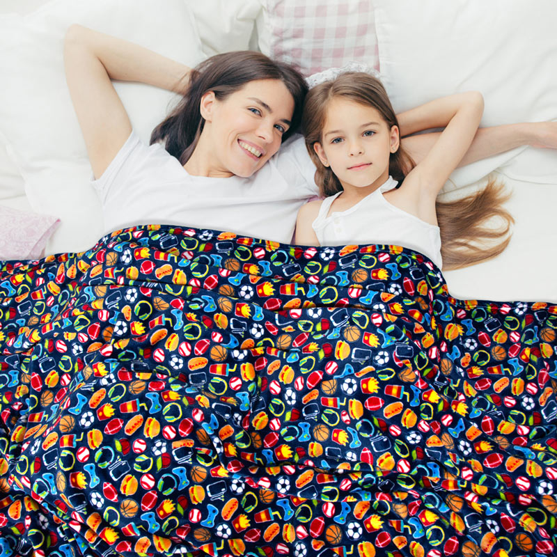 Begoodtex Flame Retardant Printed Blanket, Soft and Warm Plush for Bedroom, Living Room