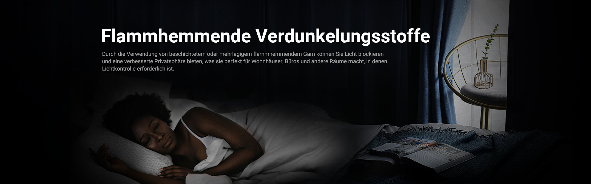 Flammschutzmittel Blackout Stoff