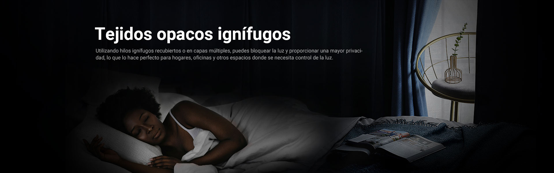 tela de apagón retardante de llamas