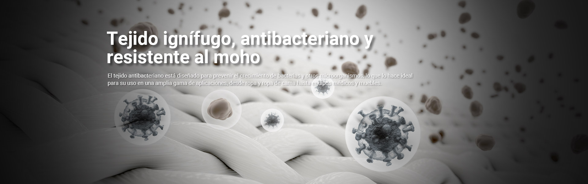 tela antibacteriana de retraso de llamas
