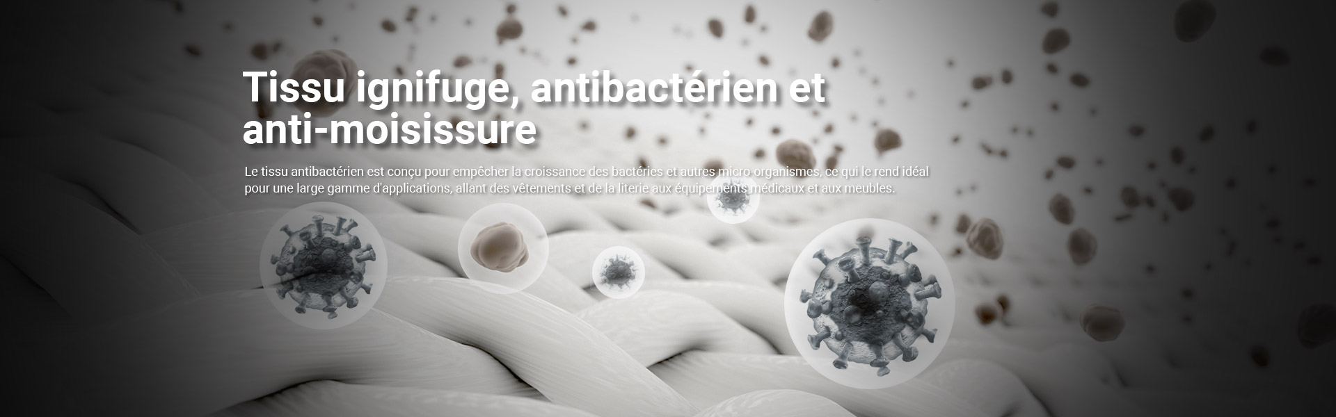 tissu antibactérien ignifuge des flammes