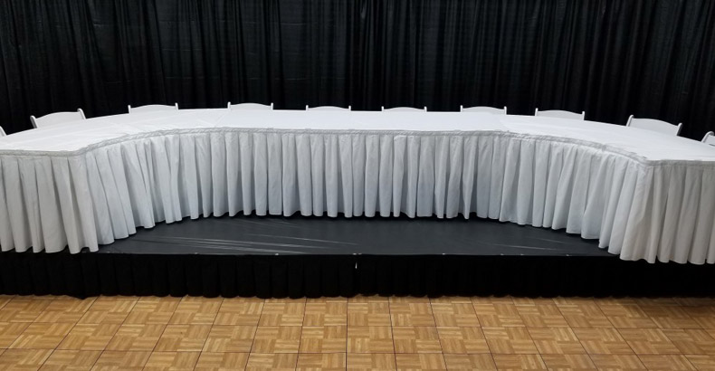 Begoodtex® Fire Retardant Table Skirt
