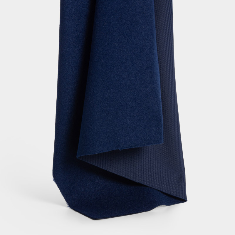 Fire-Resistant Brushed Warp Knitted Fabric, Dark Blue, 520 g/m²
