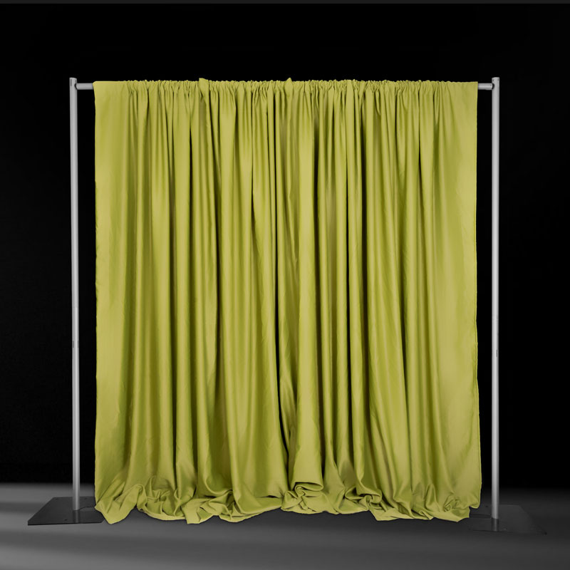 Fire Retardant Backdrop With Rod Pockets Curtains For Exhibition Show Display