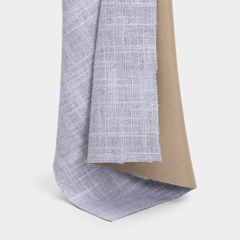 White Linen Polyester Composite Coated Flame Retardant Fabric